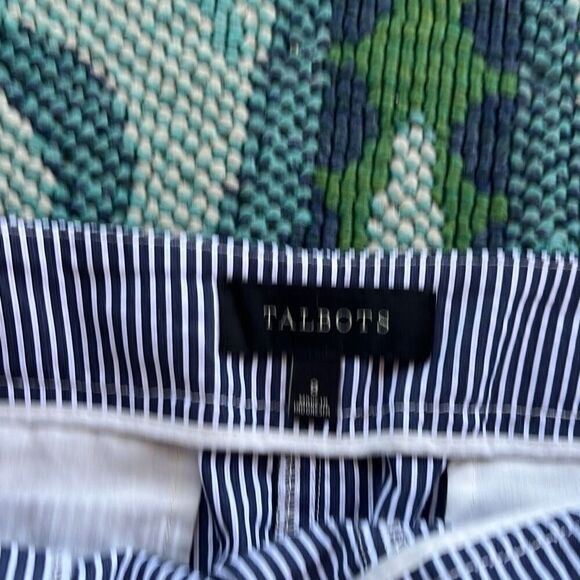 Talbots, navy and white striped mini skirt size 8 - Picture 2 of 3